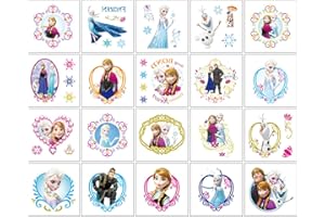 LANSEEDE 20 Pcs Frozen Temporary Tattoos Stickers Birthday Party Supplies Anime Cartoon Fake Tattoos Stickers Party Favors for Kids Boys Girls