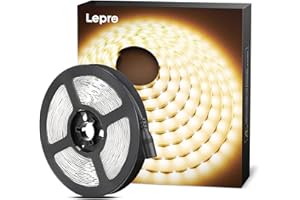Lepro Striscia LED 5m 300 LED 2835, 16W 2300lm Luce Nastro Luminoso Bianco Caldo 3000K, Strisce LED 12V per Decorazione e Illuminazione Domestica, Magazzino, Negozio, ecc