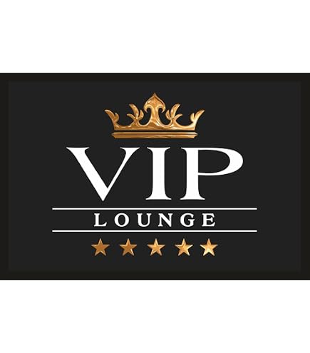 Empireposter VIP Lounge Fußmatte – 60x40 Cm, Polypropylen, Rot, Für Innen & Außen
