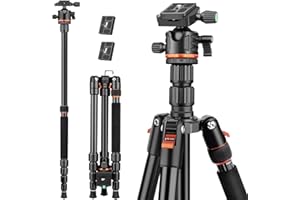 Victiv Treppiede Fotocamera e Smartphone 194cm, Cavalletto Fotografico per Sony Canon Nikon Compatto da Viaggio, Treppiede Reflex in Alluminio Premium Supporta la Fotografia Panoramica a 360°