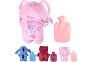YUMCUTE Borsa Acqua Calda Peluche, Bottiglia Termica per Bambini in Cartone Animato Gomma Naturale Calda Rimovibile e Lavabile Morbido Peluche Regalo Soffice per Bambini Famiglia e Amici Inverno