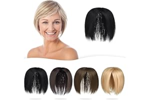 PARXITN Hair Toppers Femme Toupet à Clipser Complément Capillaire Synthétiques Postiches Droit Cheveux