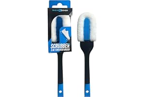 ‎SNEAKZCOVER SneakZcover Scrubber 3in1 Sneaker Schuhputzbürste für weiße & dunkle Schuhe (2 Bürsten, 1 Schaber) - Premium Schuhbürste zum Schuhe reinigen - Sneaker Cleaner & Reiniger Bürste zur Schuh Reinigung