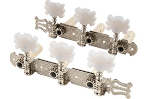 Musiclily Pro L3+R3 Stile Lyra Set Meccaniche per Chitarra Classica, Nickel