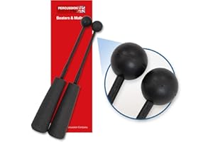Percussion Plus PP756 Pair of Easy Grip Rubber Beaters for Chimes and Slit Drums - Soft