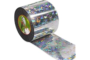 ASPECTEK Ruban Double Face Repulsif Oiseaux holographique Brillant pour effrayer Les Oiseaux 5,1 cm x 30 m Effaroucheur d' Oiseaux Anti Oiseaux Bande Anti-Oiseaux