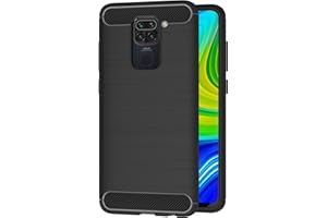 AICEK Funda Compatible Xiaomi Redmi Note 9 / 10X 4G, Negro Silicona Fundas para Redmi Note 9 Carcasa Redmi 10X 4G Fibra de Carbono Funda Case (6,53 Pulgadas)