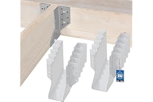 KOTARBAU® 10 x Soportes galvanizados para vigas 60 mm, Soporte para vigas tipo A, Conector de vigas resistente, Soportes de vigas de madera, Conectores de postes, Zapato de anclaje interior para vigas