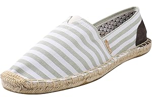 Alexis Leroy Men's Summer Classic Stripe Canvas Flat Espadrilles…