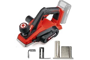 ‎EINHELL Einhell Akku-Hobel TE-PL 18/82 Li-Solo Power X-Change (18 V, 82 mm Hobelbreite, bis 2 mm Spantiefe, Falztiefen-/Parallelanschlag, autom. Parkschuh, inkl. 2x Wendemesser, ohne Akku)