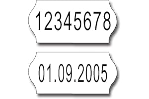 ACIT Étiquettes pour prix - Dimensions 22 x 12 cm - Blanches - Lot de 12 rouleaux (moulé - Adhésif amovible)