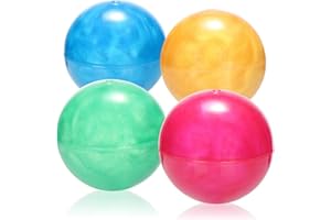 com-four® 4X Flummi-Ball mit bewegendem Glitzerschleim, Springball mit Jupiter-Optik, Spielzeug für Fantasie- und Weltraumfans [Auswahl variiert]