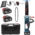 Cordless 12-Inch Chainsaw with 2 Lithium-Ion Batteries 4.0Ah, Charger, Chain, Case