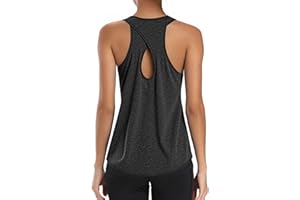 Gyabnw Canottiera Donna Sportiva Abbigliamento Palestra Senza Maniche T Shirt con Schiena Cava Traspirante Maglia Palestra Donna Fitness Yoga Corsa Danza