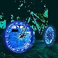 balabaxer LED Waterproof Bike Wheel Light, Night Cycling Bicycle Wheel Light, 3 Lighting Modes,Easy Install, (with Battery)