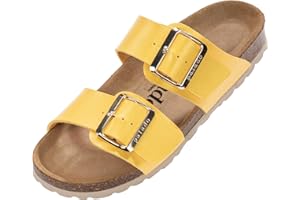 Palado Samos GS Women's Mules - Extra Comfortable Sandals - Fashionable Slippers with Natural Cork - Made in EU - Sandals with Sole Made of Finest Natural Leather