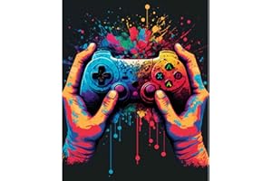 WALARKY Kit de peinture par numéro - Peinture à l'huile colorée à faire soi-même pour enfants, étudiants, adultes, débutants avec pinceaux et pigments acryliques - Décoration de salle de jeux (sans cadre)