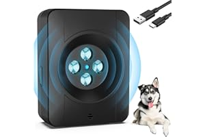 BUBBACARE Anti Bell Gerät für Hunde, Wiederaufladbares Hundebellgerät mit 4 Sendern, Automatisch Anti-Hundebell-Gerät, Hundebell Kontrollgeräte Sicher für Kleine Mittelgroße Große Hunde Drinnen Draußen 33Fuß