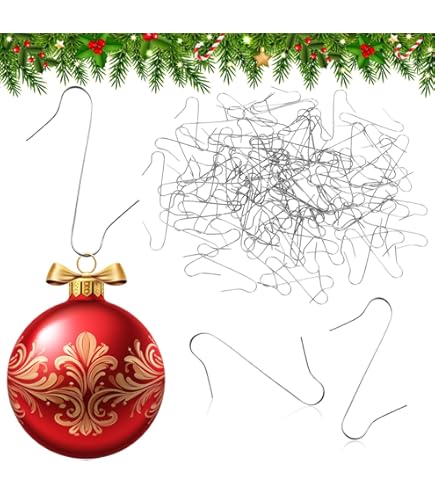 100 Crochets Pour Boules De Noël - Cintres En Métal Argenté 5 Cm - Pour Décorer Le Sapin, Réutilisables
