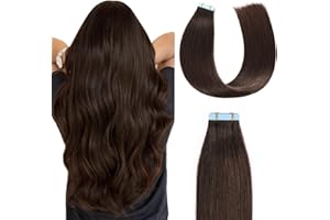 Sunya Tape in Hair Extensions Human Hair Invisible Tape Hair Extensions 16 inch Tape in Hair Extensions Dark Brown Straight Hair Extensions Tape in 40g 20pcs/Pack