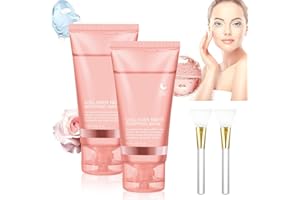SEQGANTE 2 pezzi Collagen Night Wrapping Mask, Biodance Collagen Overnight Wrapping Peel Off Face Mask, profonda idratazione, tonificante, levigatura, lucentezza, elasticità e idratazione