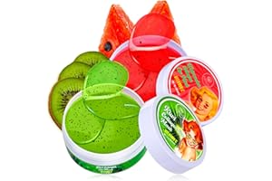 P-BEAUTY COSMETIC ACCESSORIES P-Beauty Augenmaske I mit Hyaluron - Eye Mask - Anti Aging Kollagen Gel - Augen-Pads - Anti-Falten – Feuchtigkeits-spendend – Anti-Age – gegen Augenringe I 60 Stück I Kiwi