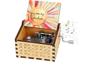 Yideng Wooden Music Box della manovella, Star Wars Tema Classico Music Box Antique Carved Musical Box Decorazione Domestica Mestieri per Adulti Bambini Compleanno, Natale (You Are My Sunshine)