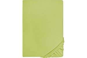 biberna Feinjersey-Spannbetttuch 0077144 apfelgrün 1x 90x190 cm - 100x200 cm