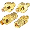 YILIANDUO DBA Car Aerial Adapter SMB to MCX Kit RF Adapter Connectors MCX Male Female to SMB Male Female for DAB+ Car Aerial Radio Kenwood Alpine JVC Pioneer Clarion (4pcs SMB to MCX connector)