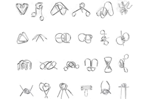 STARANRY Set de Casse-têtes en métal 24 pièces, Casse Tete Metallique, IQ Test Disentanglement Puzzles, Jeux Casse Tête Metal, Casse Tete Adulte Enfant, Brain Teaser Puzzle Set pour Tous Les âges