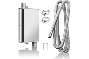 MaxEarn Silencieux de mise à niveau, tuyau d'échappement en acier inoxydable de 250 cm avec 2 clips pour alternateur, tuyau d'échappement de voiture, chauffage diesel à air Ebespacher