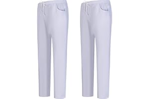 Workwear Tucano - Pack 2 Pcs - PANTALÓN Sanitarios Unisex Cintura ELÁSTICA Uniformes Sanitarios Uniformes MEDICOS Ref.6612