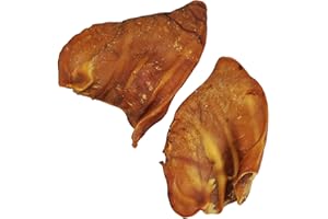 KIIPO Warnicks Tierfutterservice Hundesnack, getrocknete Schweineohren 20 Stück a 45-50g