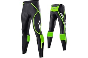 MEETWEE Hombres Pantalones de Ciclismo, Transpirable Bicicleta con 3D Gel Acolchado MTB Ciclismo Pantalones Largos