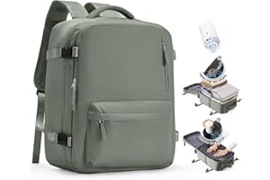 SZLX Mochila Viaje de Vacío con Bomba Mochilas Viaje Cabina Avion 40x30x20 Ryanair Vueling Wizzair Equipaje de Mano 40x20x25 Ryanair Vacio Maletas 45x36x20 Easyjet Mochila Portatil 14 Pulgadas Hombre