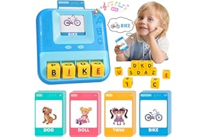 Veopoko Toys for 1 2 3 4 5 6 Year Old Boys Toy 1 2 3, Talking Flash Cards Educational Cognitive Toys Gift for 1-6 Year Old Boy Preschool Learning Reading Machine Sensory Toys for Autism Montessori Toy