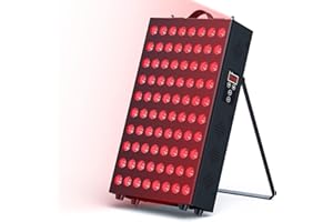 I-THERA-U Lampe Infrarouge Chauffante Rouge, 80-LEDs 400w 660nm&850nm Lampe Infrarouge Red Light Therapy Face Panel pour le Poids et la Gestion de La Douleur, Total Wellness Lampe de Luminothérapie