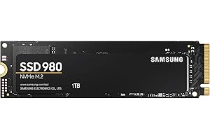 Samsung 980 MZ-V8V1T0BW | Disque SSD Interne NVMe M.2, PCIe 3.0, 1 To, Contrôle thermique intelligent