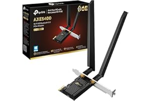 TP-Link Archer TXE72E AX5400Mbps Tri-Band WiFi 6E Bluetooth 5.3 PCIe Adapter with Two Antennas, Ultra-Low Latency WiFi Adapter for PC, Ideal for AR/VR, 8K Streaming, Supports Windows 11, Easy Setup