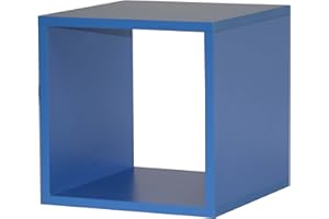 MeMi Me620BLU Cubo, Legno, Blu, 35x35x35 cm