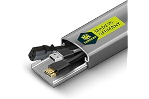 GOOD YOURKON STUFF Aluminium Kabelkanal Berlin 30/50/75/100cm Weiß/Schwarz/gebürstet/Hellbronze (100 cm, Aluminium gebürstet & eloxiert)