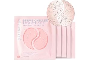 Patchology Serve Chilled Rosé Eye Gel - Pflegende Augenpads mit Resveratrol, Hyaluronsäure und Erdbeerextrakt - Eye Gels Feuchtigkeitspflege gegen Schwellungen, Müdigkeit und Trockenheit - 5 Stück
