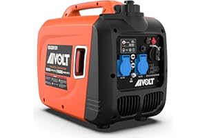 AIVOLT Generador Inverter Silencioso de Gasolina 3200W con 2 Salidas de CA 230V, DC 120V y 2 USB Type-A Generador Eléctrico de 3,5L Tanque para Camping, Exterior, Casa, Caravana
