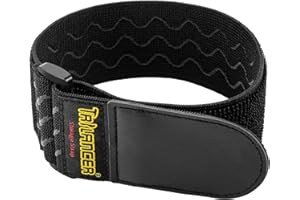 TRILANCER Cinghie Elastiche di Fissaggio con Silicone Antiscivolo, 46 x 5 cm (4 Pezzi) Cinghie Multiuso con Chiusura a Strappo per Biciclette, Rimorchi, Barche, Organizzatore di Corde da Giardino, Cavi, Tubi