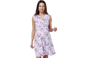 HAPPY MAMA. Para Mujer Vestido Skater premamá de Lactancia. Escote de Pico. 808p