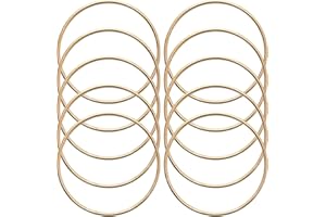 KALIONE 10 anelli in metallo da 12,7 cm per artigianato in oro con fiori macramè anelli acchiappasogni anelli per artigianato fai da te macramè acchiappasogni forniture