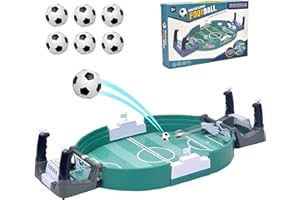 Vibbang Mini Tabletop Football, Interactive Table Football Games with 6 Balls, Portable Competition Sports Games for Home, Tabletop Soccer Family Sports Board Game gifts for Kids Adults