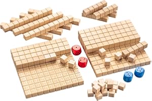 WISSNER® Aktiv lernen - Juego de Las matemáticas, calcular en el Rango Decimal el Sistema de Diez con Las Barras de Dienes - RE-Wood®