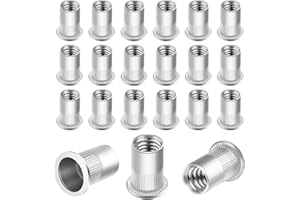 WODEMEILON Insert M6&M8 Ecrou a Sertir Rivet Metal Fileté 80 Pièces Insert Inox Fileté Metal Écrous à Riveter Aveugle Rivet Fileté pour Métal Plastique etc