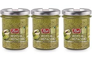 Pistì - Pesto di Pistacchio - Con Pistacchi Verdi Selezionati, Lavorazione Artigianale, 100% Naturale - 3 Vasetti da 200 grammi